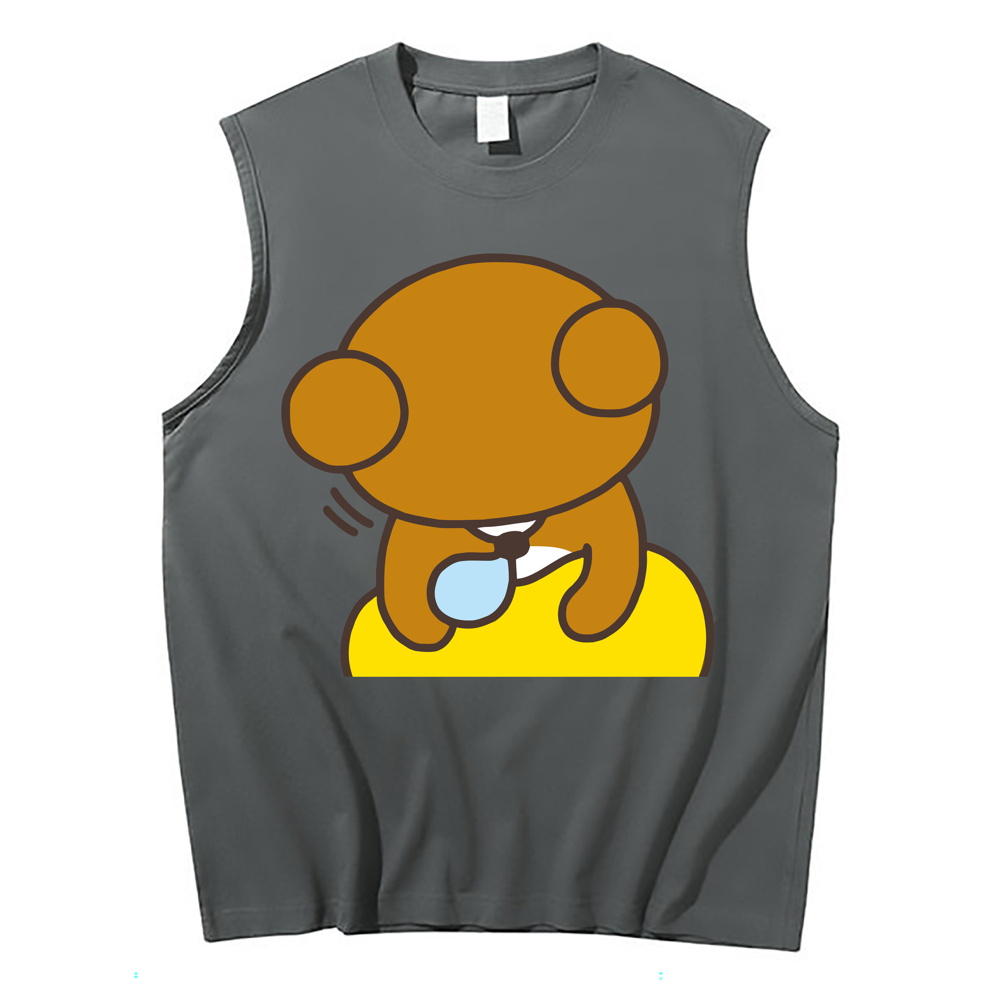 （画像用） リラックマ リラックマ キイロイトリ Rilakkuma Korilakkuma Kiiroitori コットン100％タンクトップ（フロントプリント）